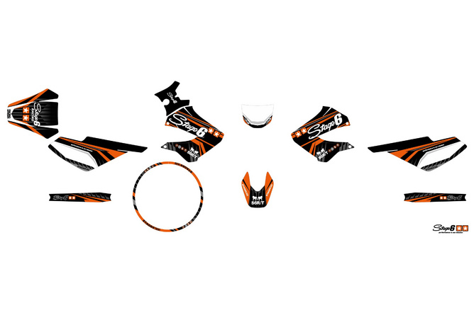 Graphic Kit Derbi X-Treme 2006 - 2010 Stage6 Orange