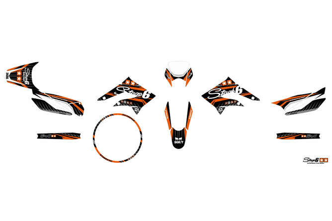 Graphic Kit Derbi X-Treme 2011 - 2017 Stage6 Orange
