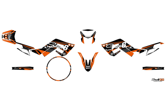 Graphic Kit Derbi X-Treme 2018 - 2020 Stage6 Orange