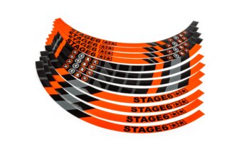 Felgenrandaufkleber Set Roller 13" Stage6 Orange