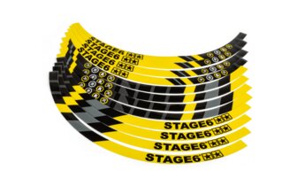 Felgenrandaufkleber Set Roller 13" Stage6 Gelb