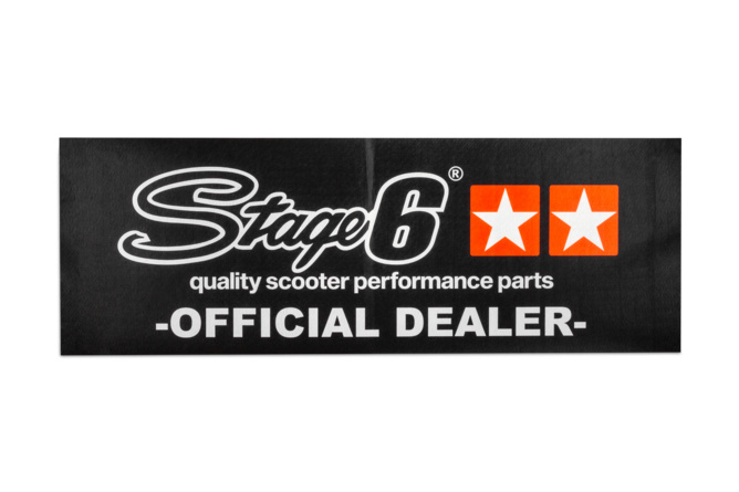 Banner Stage6 75x200cm black w/ orange stars