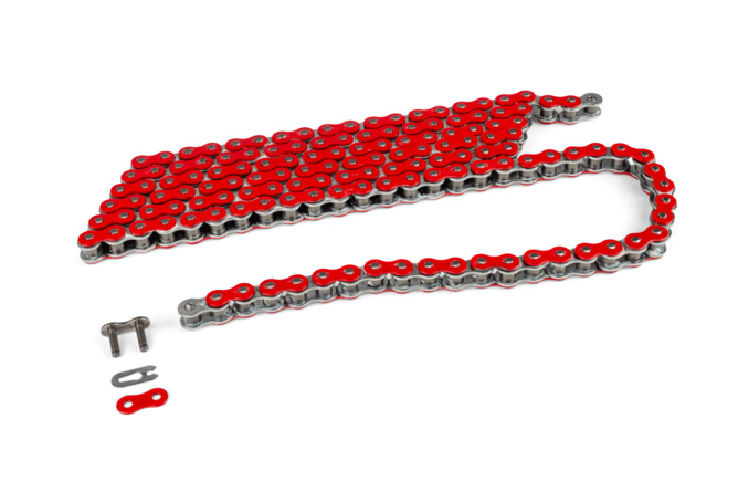 Cadena Reforzada para Moto Stage6 420 /140 Eslabones Roja