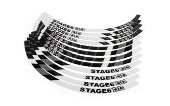 Felgenrandaufkleber Set Roller 10" Stage6 Blanc