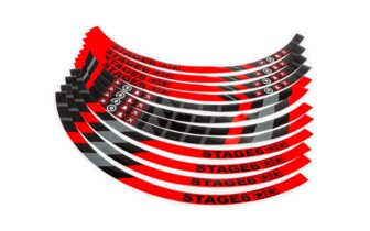 Set adesivo cerchione Moto 17" Stage6 Rosso