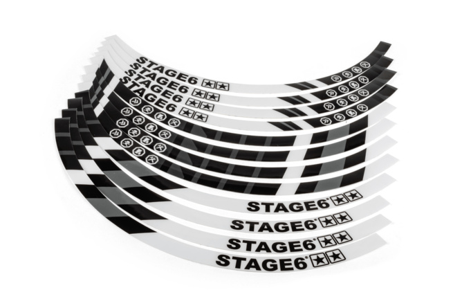 Set adesivo cerchione Moto 17" Stage6 Blanc