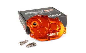 Carter de transmission MBK Booster Stage6 R/T Orange avec vis titane