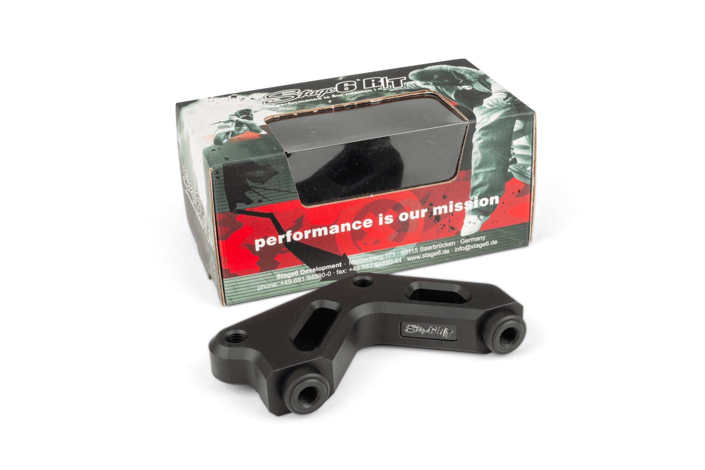 Adapter Stage6 for R/T brake caliper Aprilia SR50 | SCOOTER-ATTACK