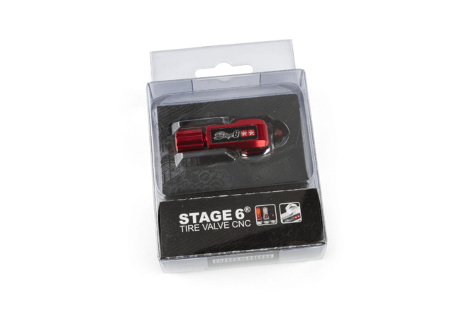 Tire Valve 90° Stage6 red