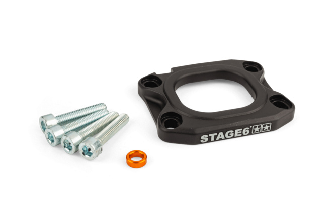 Grundplatte Ansaugstutzen Stage6 360° 40mm AM6 / Derbi schwarz