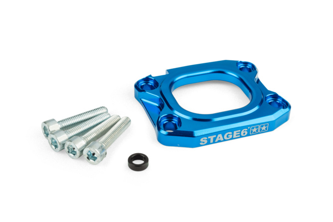 Grundplatte Ansaugstutzen Stage6 360° d.40mm AM6 / Derbi blau