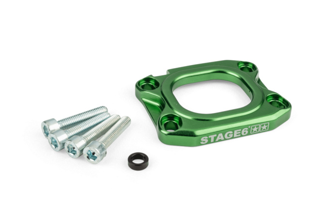 Grundplatte Ansaugstutzen Stage6 360° d.40mm AM6 / Derbi grün