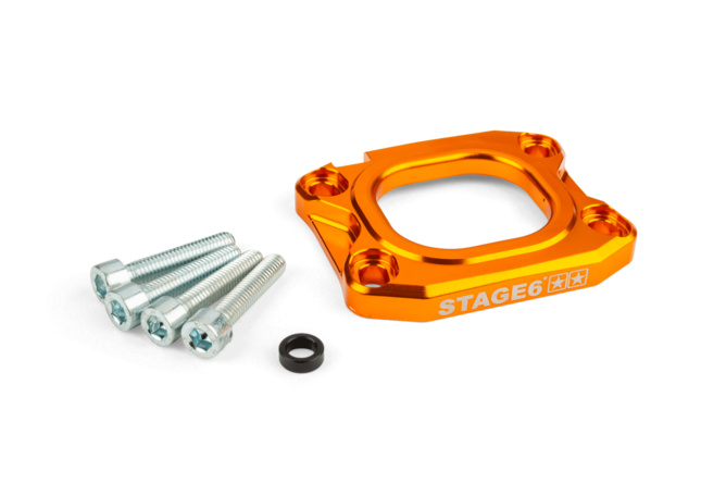 Grundplatte Ansaugstutzen Stage6 360° d.40mm AM6 / Derbi orange