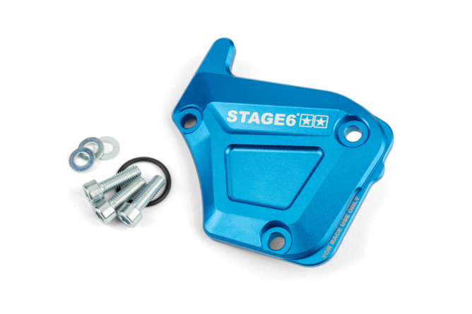 Ölpumpendeckel Derbi Stage6 Alu blau