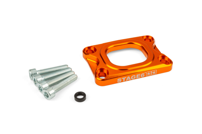 Piastra collettore aspirazione Stage6 360° AM6 / Derbi arancione