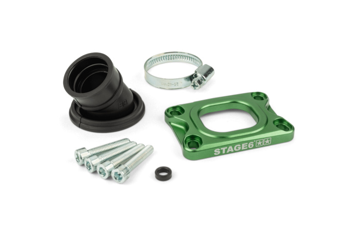 Intake Manifold Stage6 360° AM6 / Derbi green for CP Evolution