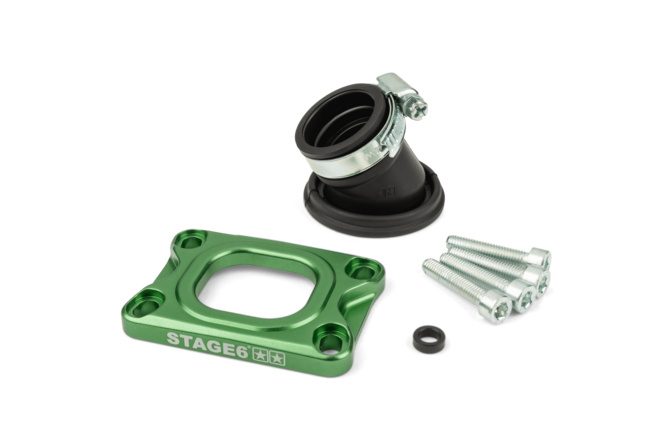Intake Manifold Stage6 360° AM6 / Derbi green for CP Evolution