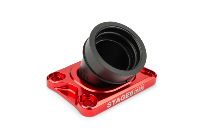 Intake Manifold Stage6 360° AM6 / Derbi red for PWK 19 - 28mm