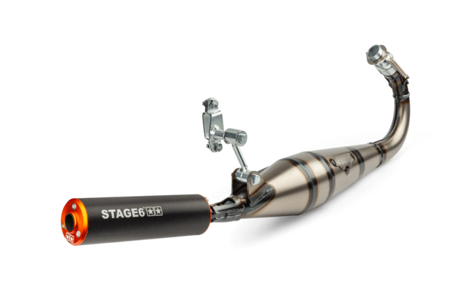 Auspuff Stage6 StreetRace MBK 51 Orange / Schwarz