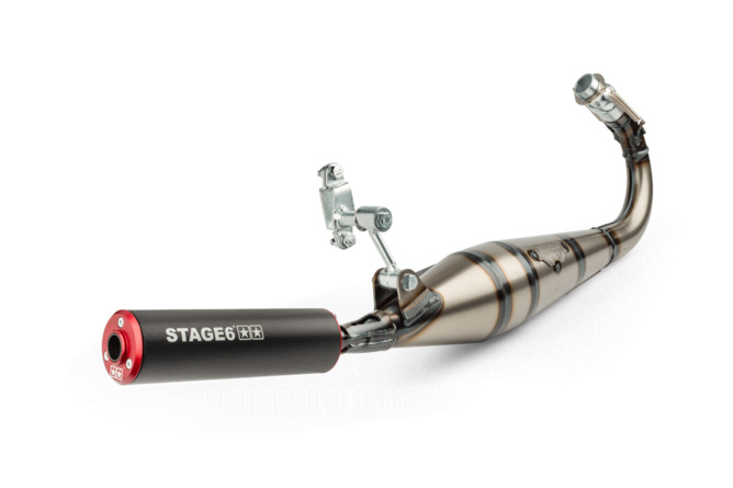 Auspuff Stage6 StreetRace MBK 51 Rot / Schwarz