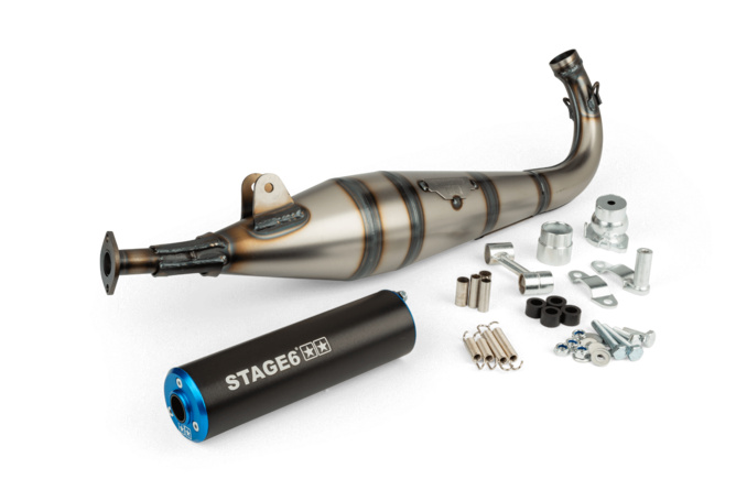 Auspuff Stage6 StreetRace Peugeot 103 SP Blau / Schwarz