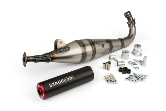 Auspuff Stage6 StreetRace Peugeot 103 SP Rot / Schwarz