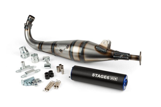 Auspuff Stage6 StreetRace Peugeot 103 SPX Blau / Schwarz