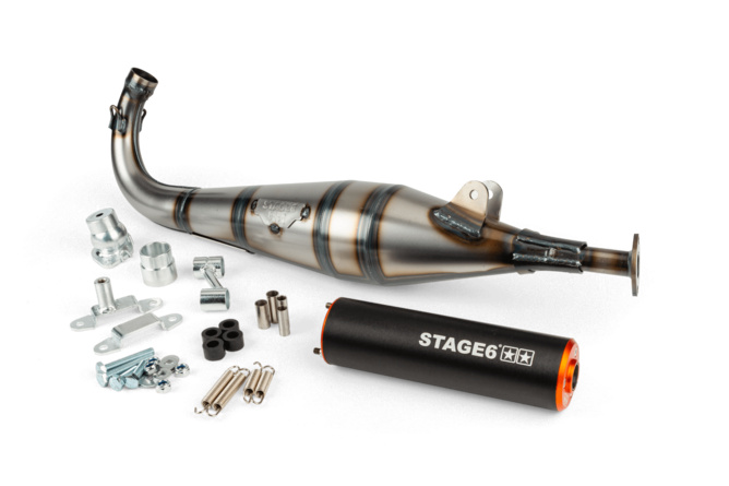 Auspuff Stage6 StreetRace Peugeot 103 SPX Orange / Schwarz
