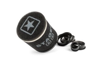 Filtre à air Stage6 Racing rond d.28 - 55mm Noir