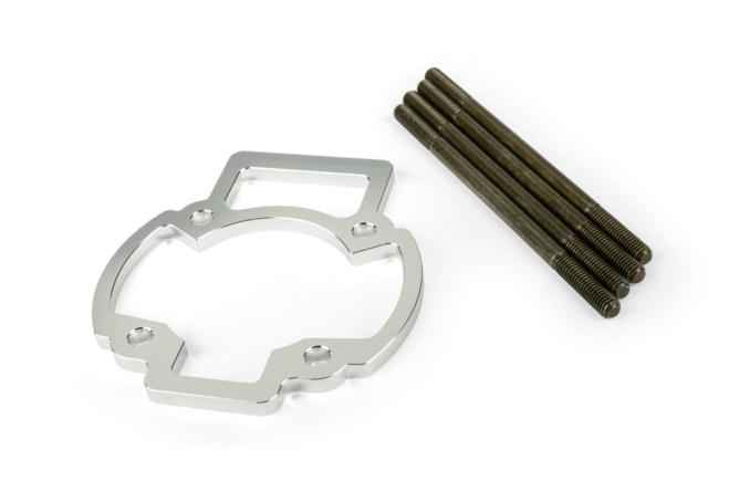 Cylinder Spacer Stage6 R/T 5mm w/ stud bolts M6x114mm 85mm conrod Piaggio LC