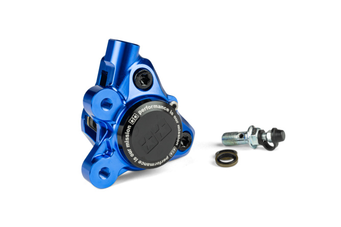 Front Brake Caliper CNC aluminium Stage6 Minarelli / Piaggio / Peugeot blue