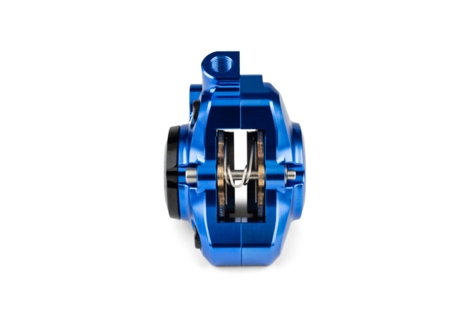 Front Brake Caliper CNC aluminium Stage6 Minarelli / Piaggio / Peugeot blue