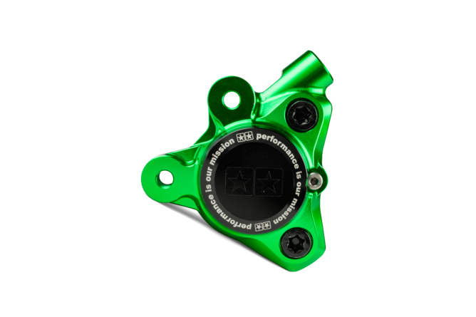 &Eacute;trier de frein avant Stage6 MBK Booster et Nitro Alu CNC Vert