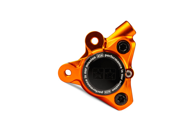 Bremssattel vorn Alu CNC Stage6 Minarelli / Piaggio / Peugeot orange