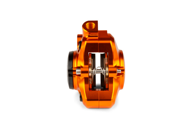 Bremssattel vorn Alu CNC Stage6 Minarelli / Piaggio / Peugeot orange