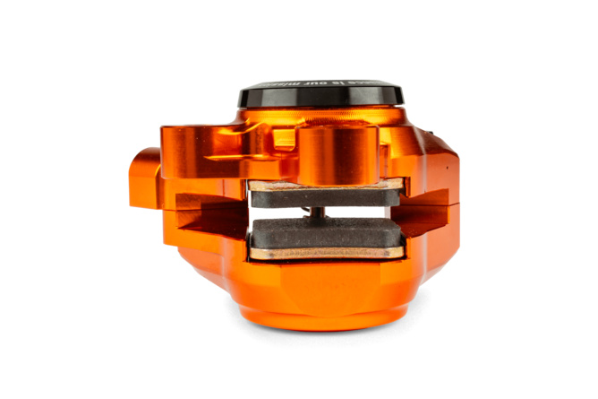 Bremssattel vorn Alu CNC Stage6 Minarelli / Piaggio / Peugeot orange