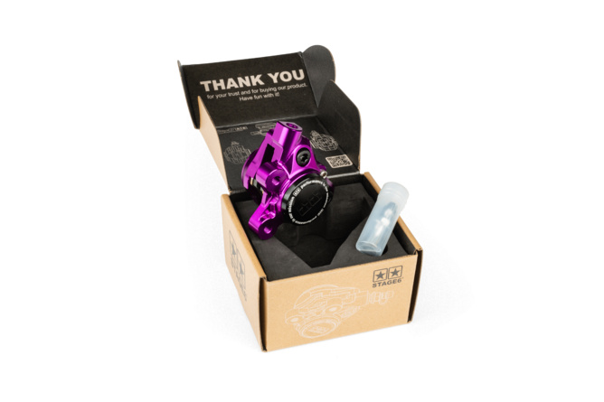 &Eacute;trier de frein avant Stage6 MBK Booster et Nitro Alu CNC Violet