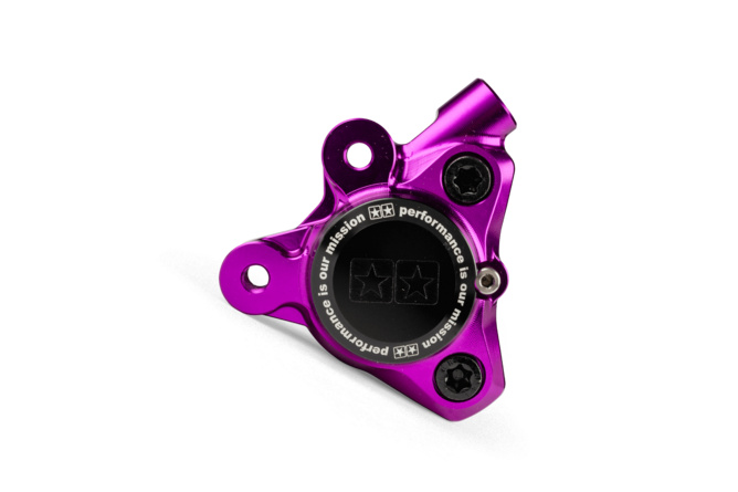 &Eacute;trier de frein avant Stage6 MBK Booster et Nitro Alu CNC Violet