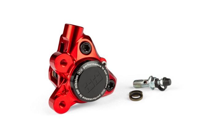 Bremssattel vorn Alu CNC Stage6 Minarelli / Piaggio / Peugeot rot