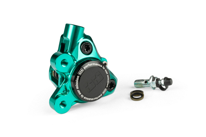 &Eacute;trier de frein avant Stage6 MBK Booster et Nitro Alu CNC Turquoise