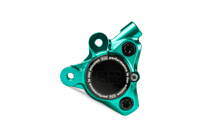 &Eacute;trier de frein avant Stage6 MBK Booster et Nitro Alu CNC Turquoise