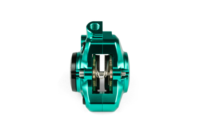 &Eacute;trier de frein avant Stage6 MBK Booster et Nitro Alu CNC Turquoise