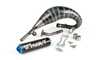 Pot d'&eacute;chappement Stage6 R/T 70 - 80 Beta RR avant 2021 Noir / Bleu
