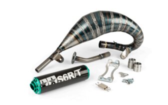 Pot d'&eacute;chappement Stage6 R/T 70 - 80 Beta RR avant 2021 Noir / Turquoise