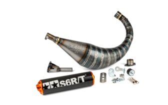 Pot d'&eacute;chappement Stage6 R/T 70 - 80 Derbi Noir / Orange
