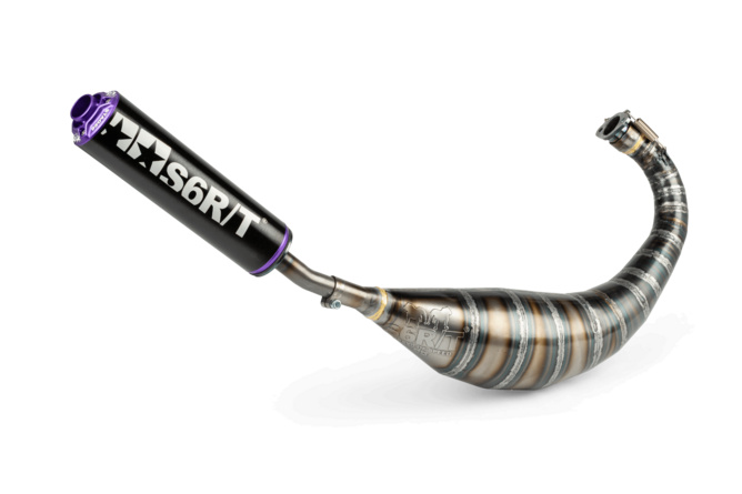 Scarico Stage6 R/T 80 - 90 Derbi Nero / Viola