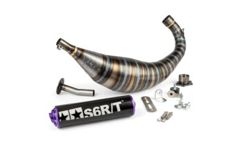 Pot d'&eacute;chappement Stage6 R/T 90 - 100 Derbi Noir / Violet