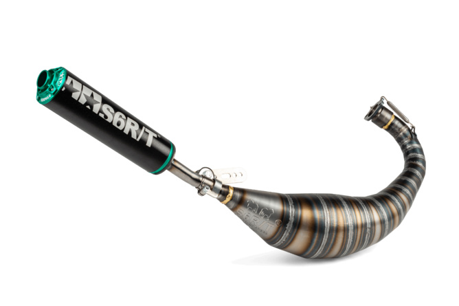 Scarico Stage6 R/T 90 - 100 Derbi Nero / Turchese