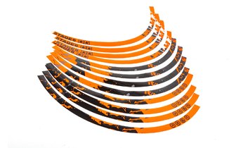 Felgenrandaufkleber Kit 17" Stage6 orange - schwarz