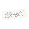 Sticker Stage6 logo 20x6cm silver